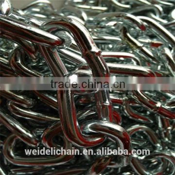2015 hot selling carbon steel zinc plated DIN766 link chain