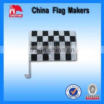 Black Checked Car Racing Flags