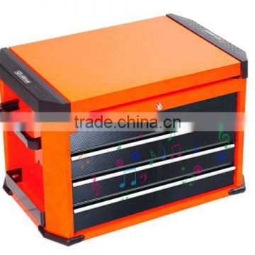 Auto tool chest metal tool cabinet tool trolley with micro bluetooth speaker