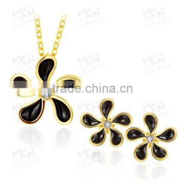 Exquisite 18K Gold Plating Necklace and Earring Fashion Jewelry Set