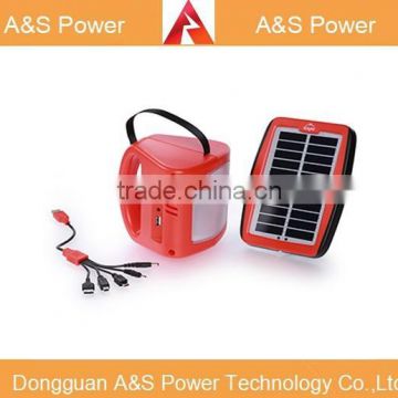 2015 New design portable solar lantern with free mobile charging