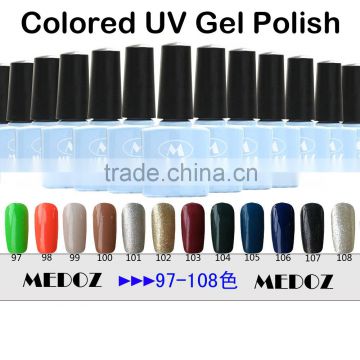 2014 HOT nail art Colored UV Gel Polish,15ml/1KG soak off/ON-Step soack off color uv gels,120 fashion colors NO. 77-108