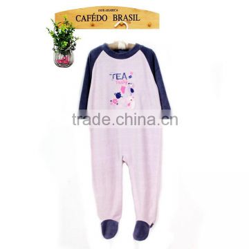 2016 fashion soft boy baby romper clothes with chest embroidery