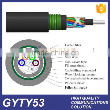 48 Core Fiber Cable GYTY53 Outdoor Armored Double Jacket