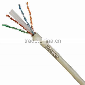 SFTP CAT6 cable 4*2* 0.57BC & CCA CAT6 cable pass test 305M braiding cable