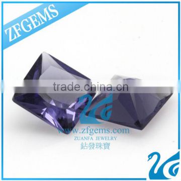 7*7mm amethyst square cut stones for clothes decoration