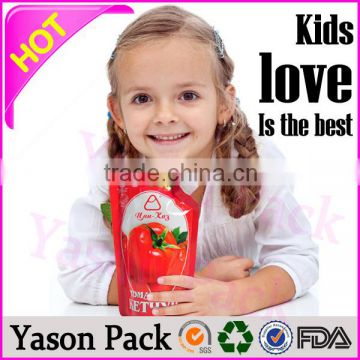 Yason hot aluminum laminated foil spout pouch for packing baby food spout bag