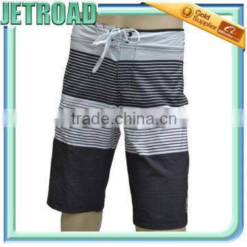 Polyester Placement Printed Beach Shorts with waterproof zipper pocket