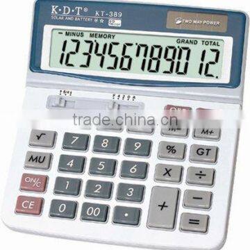 12 digits electronic calculator with adjustable angle display KT-389