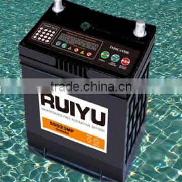 12V MF Automotive battery 55D23L 12V60AH Auto batteries Car battery