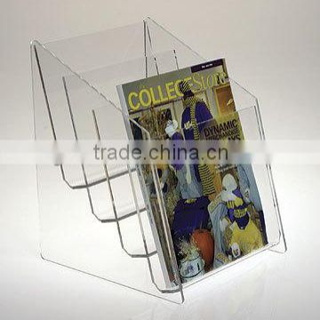acrylic free stand newspaper rack