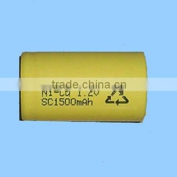 Sub-c rechargeable battery 1500mAh