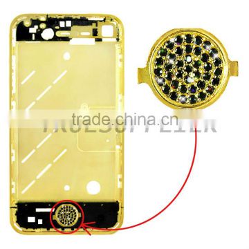 For iPhone 4 Black Diamond Middle Plate With Home Button