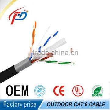 CAT6 Outdoor Gel Filled Cable Black Direct Burial