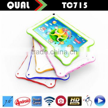 7 inch kid android drawing tablets pc with Allwinner A23 or Rockchip 3026 Dual Core two Camera 800*480 Display Any Colors B