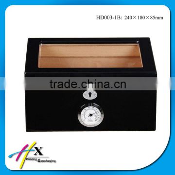 high end superior quality Matte Lacquered Cigar Box for with clear windows