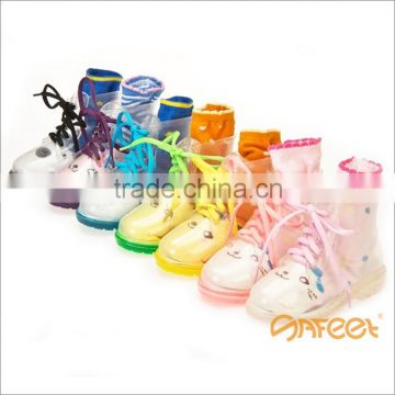 Girls Transparent PVC rain boots SA-9313
