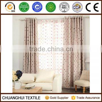 colorful dot jacquard blackout curtain fabric