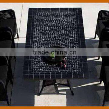 Garden 7Pcs Round Rattan Table Chair Set