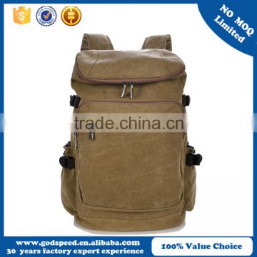 Waxed canvas outdoor travel backpack with high quality