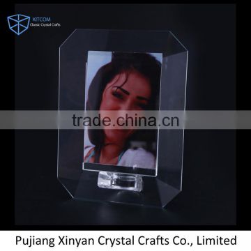 Simple design office desktop sublimation crystal photo frame