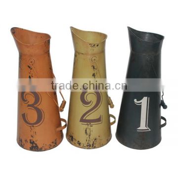 Number Printed Metal Antique Vases Whosale