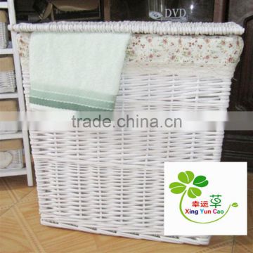 white rectangular wicker laundry basket hotel washing clothes basket