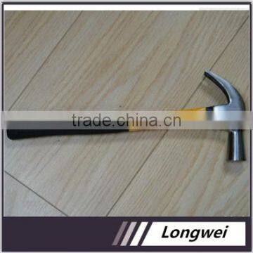 High quality small claw hammer with fiber glass handle for US market