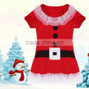 Girls Lovely Short Sleeve Home Frilly Red 2 / 3 year or 1-6 years old baby girl dress