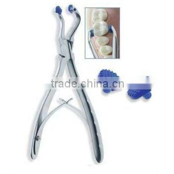 Crown Plier With Blue Rubber Tipped Dental Surgical