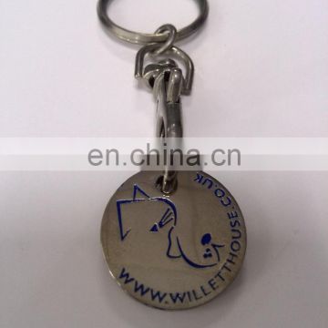 Nickle plating custom keychain made of iron in die cast process *Customized logo and personalized keychain