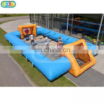 pvc inflatable human table football playground field court arena pitch for sale