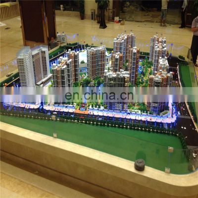 Construction model making , sand table model with led light, architectural model project