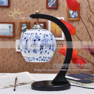 Chinese Antique Thin China Blue and White Porcelain Table Lamps Ceramic