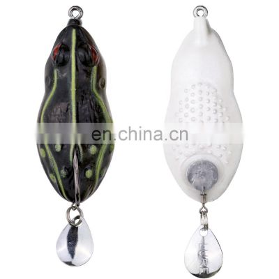 3D Eyes Rubber floating Silicone Frog fishing lures bait saltwater soft bait frog