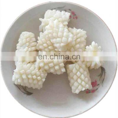 Eu Standard Treated Frozen Squid Flower Pineapple White Oem Shell Box CHINA KOSHER Style Packaging Flat Color Cut Feature Weight