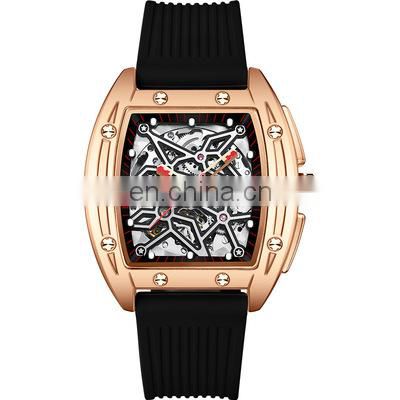Ailang 8616 Square Skeleton Men Watch Automatic Movt Waterproof Fashion Mechanical Watches 2021