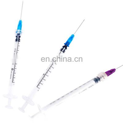 Lepu 1ml Disposable Plastic Luer Lock Syringes With Needle