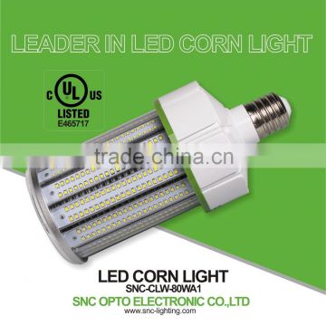 UL 80W LED Corn Light to replace 250w MH for highbay lights, 5 years warranty