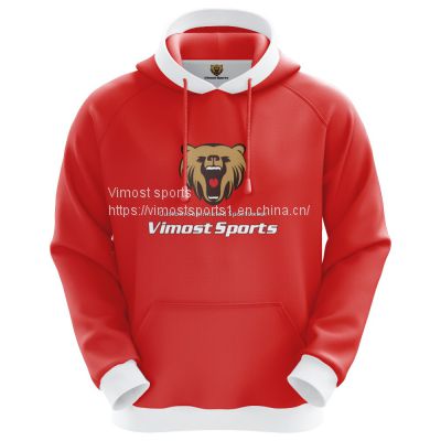 Red and White Customized Sublimation Hoodie Design for Merry Christmas