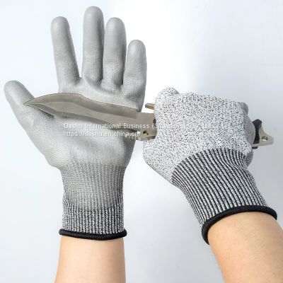 Factory direct sale spot anti-cut wear-resistant safety gloves HPPE grade 5 cut-resistant gloves