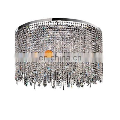 high quality crystal chandelier 3000k surface Chrome color crystal indoor bedroom study sitting living room ceiling lamp