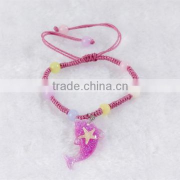 Latest design dolphin shape starfish resin bracelet bangle