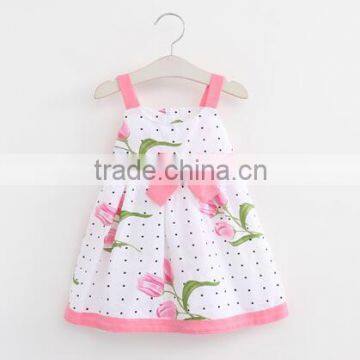 2016 new style children frocks design kids wear baby vest flower girl dress 2-6 years
