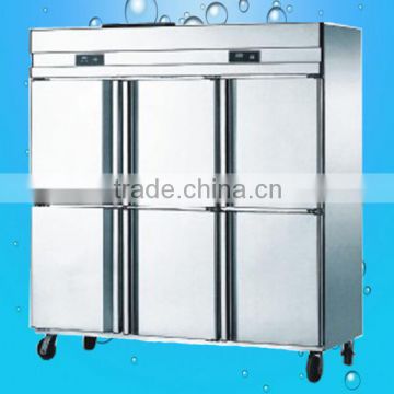 2016 hot sale 6 door stainless steel upright freezer(ZQR-1.6L6)