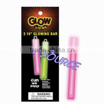 2pk 10 Glowing Bar Assorted colors glow sticks