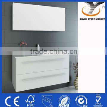 High Gloss PVC white wall mounted bathroom cabinet