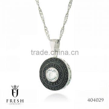 Fashion 925 Sterling Silver Necklace - 404029 , Wholesale Silver Jewellery, Silver Jewellery Manufacturer, CZ Cubic Zircon AAA