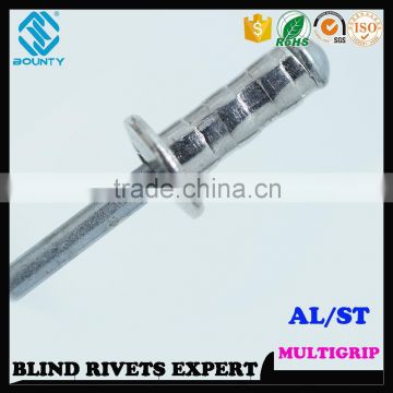 HIGH QUALITY FACTORY DOME HEAD A/S MULTIGRIP BLIND RIVETS