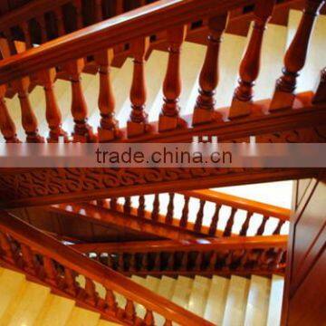 Red oak handrail/ solid white oak wood staircase baluster